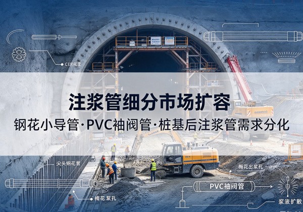 公主岭注浆管细分市场扩容，隧道钢花小导管、PVC 袖阀管、桩基后注浆管需求分化